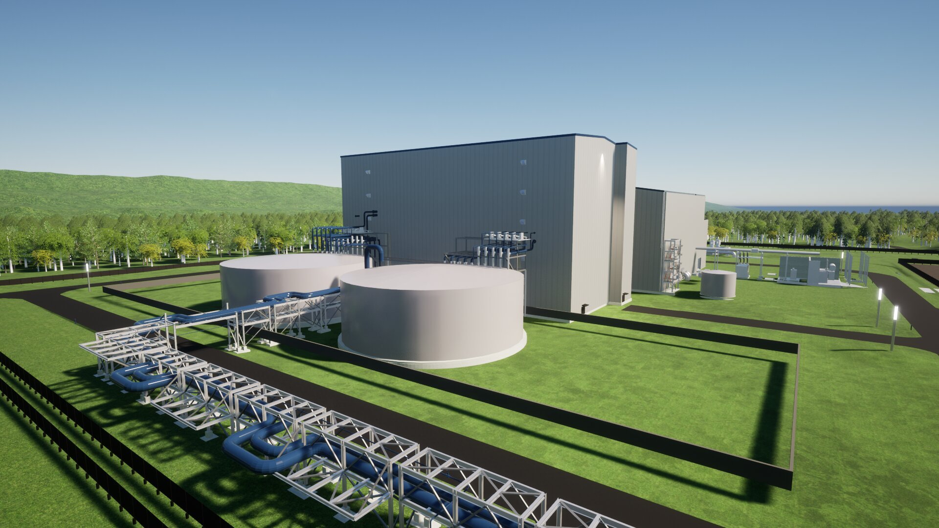 Natrium facility rendering, energy storage