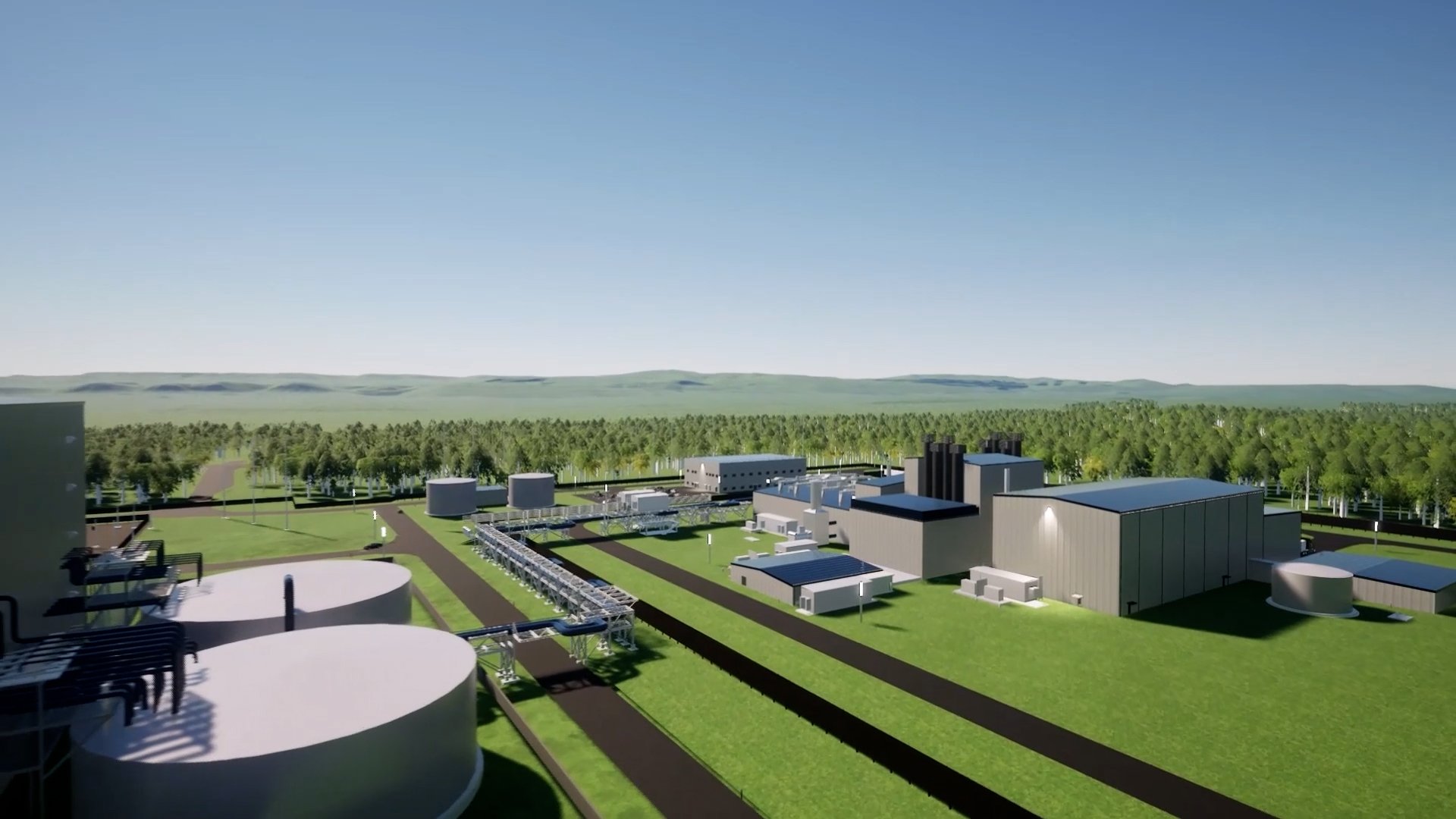 Natrium facility rendering, reactor view